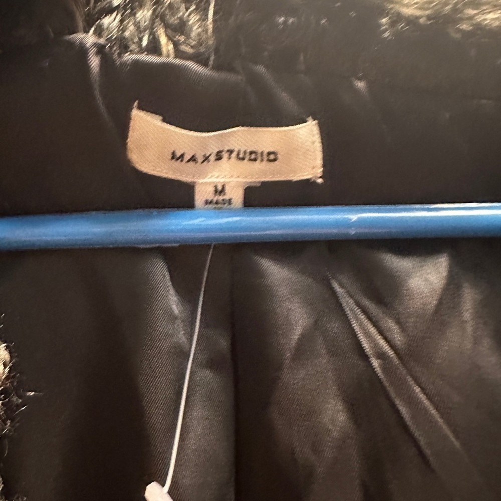 Max Studio Charcoal Teddy Jacket - image 4